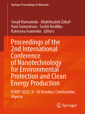 cover image of Proceedings of the 2nd International Conference of Nanotechnology for Environmental Protection and Clean Energy Production